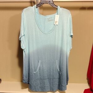 Livi Active Light Blue to Dark Blue Ombre Hoodie